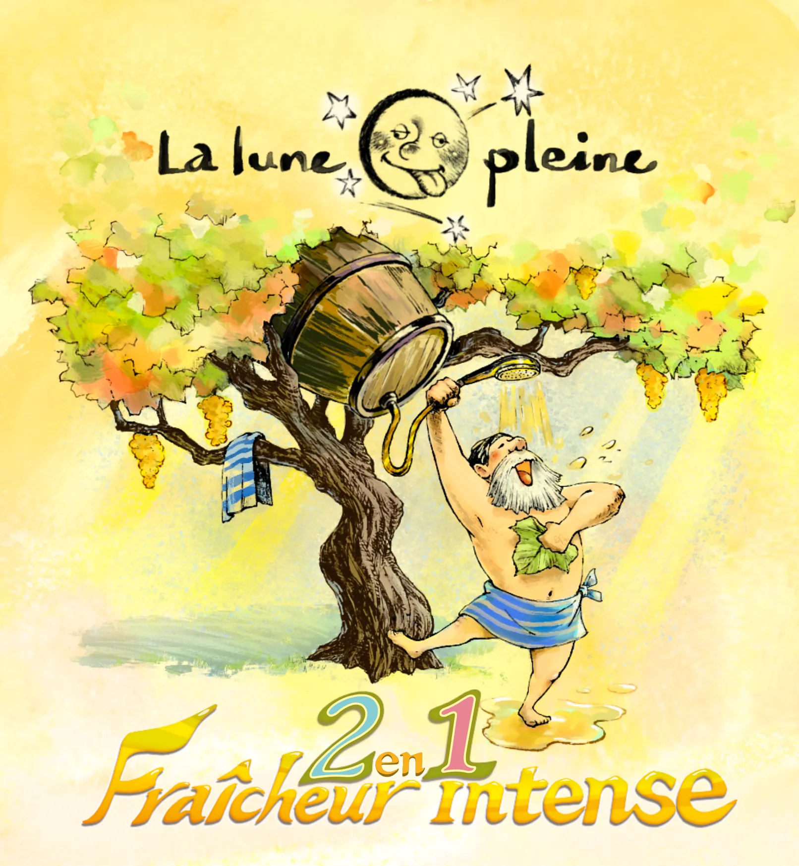 Bouteille de 2en1 Fraîcheur intense 2023 — vin orange nature, Domaine La Lune Pleine, Drôme